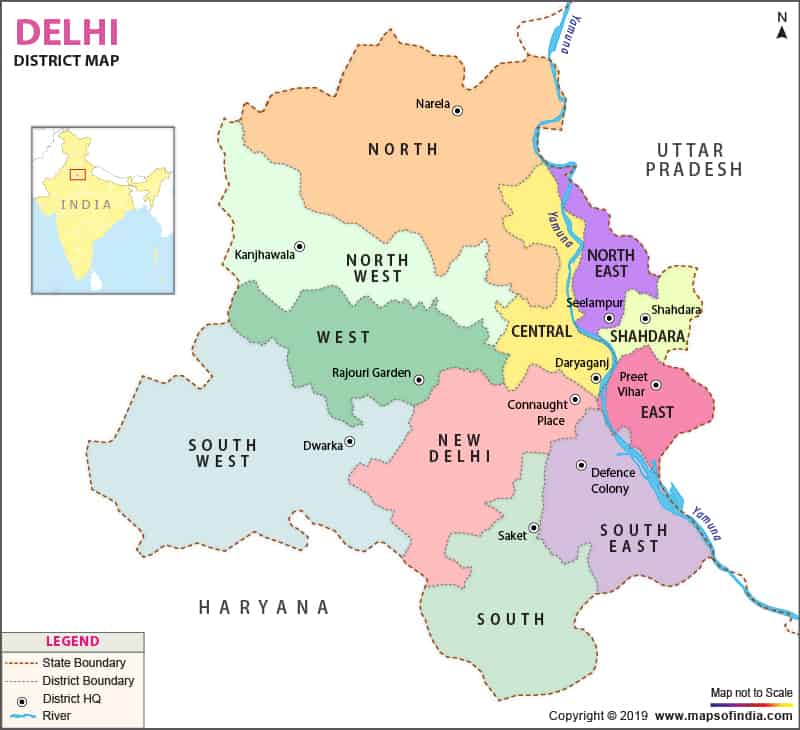 Delhi-district-map