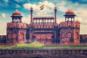 red-fort-indian-flag